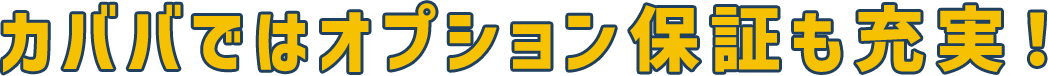 カババではオプション保証も充実！