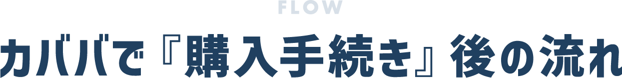 カババで『購入手続き』後の流れ